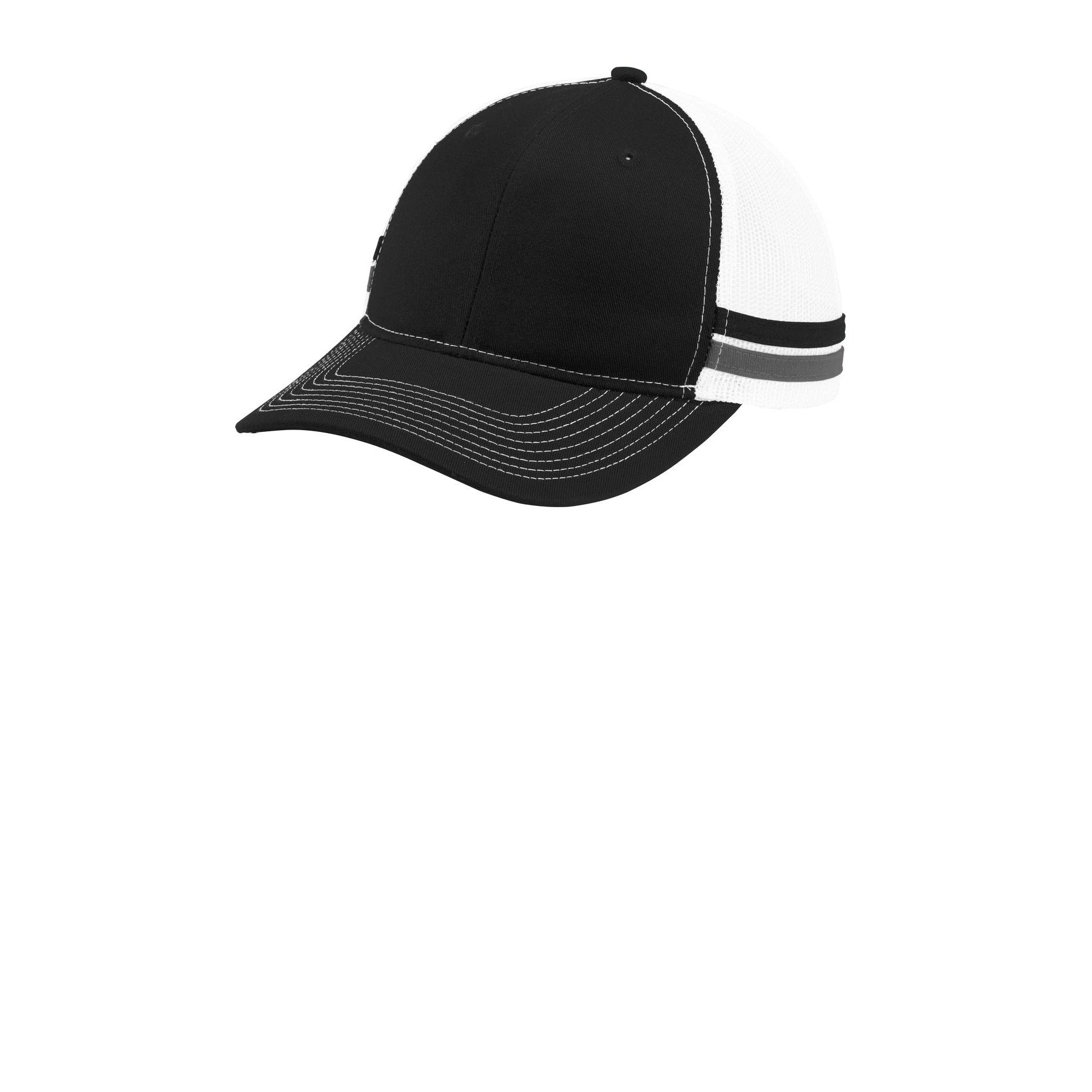 Port Authority-Port Authority ® Two-Stripe Snapback Trucker Cap. C113-MedTech-1